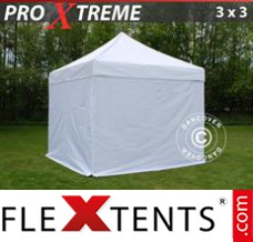 Reklamtält FleXtents Xtreme 3x3m Vit, inkl. 4 sidor